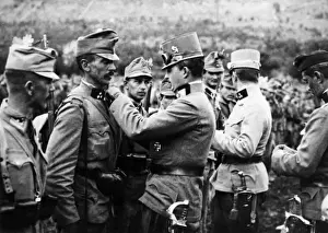 Archduke Prints: Archduke Karl Franz Josef of Austria with soldiers