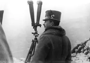 Archduke Prints: Archduke Karl Franz Josef of Austria with telescope, WW1