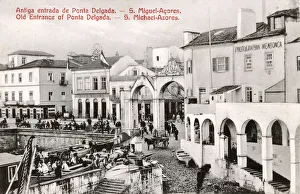 Acores Collection: Arched entrance to Ponta Delgada, Sao Miguel Island, Azores