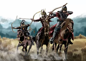 Ancestors Gallery: Archers on horseback, Central Asia