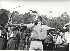 Guiana Prints: Archery demonstration at combined camp, British Guyana