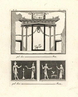 Antiquitiesofherculaneum Gallery: Architectural painting of a vestibule