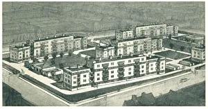 Architectural Perspective Of Residential Flats