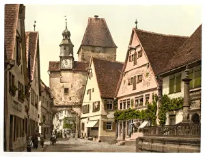 Rothenburg Prints: Archway and St. Marks Tower, Rothenburg (i. e. ob der Tauber
