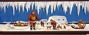 Cold Gallery: Arctic eskimo with snow and ice