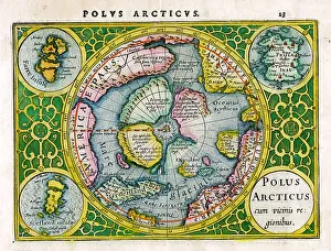 Hondius Prints: Arctic, North Pole