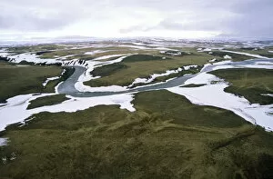 Aerials Gallery: Arctic tundra - aerial view from a helicopter