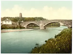 Ballantrae Prints: Ardstinchar Castle and bridge, Ballantrae, Scotland