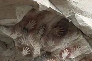 Argentina. Cave of the Hands. Cave paintings