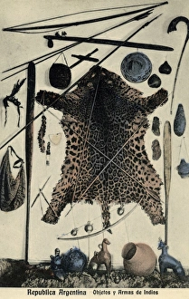 Amerindian Collection: Argentina - Objects and weapons of the Indigenous Indians
