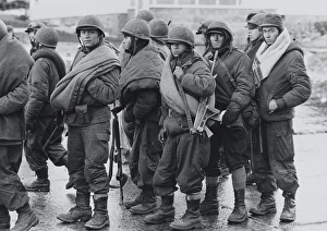Images Dated 7th June 2016: Argentine soldiers waiting to surrender at Port Stanley