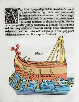 Mythological Gallery: Argo Navis. Constellation represented by the ship Argo. Engr