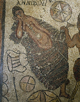 Ariadne sleeping. Roman mosaic Ariadne sleeping. Roman mosaic