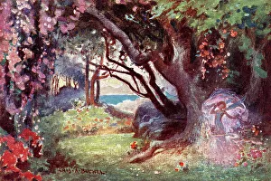 Buchel Prints: Ariel in a Wood, The Tempest, Shakespeare