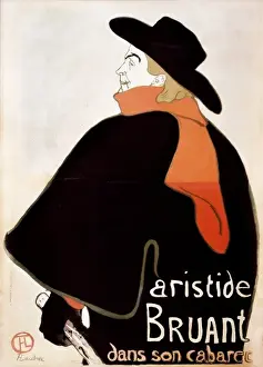 Lautrec Prints: Aristide Bruant in his Cabaret