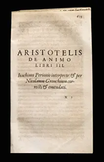 1561 Prints: ARISTOTLE (384-332 BC)