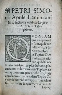 Humanist Prints: ARISTOTLE (384-332 BC); ABRIL, Pedro Simn (1530-1595)