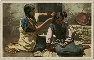 Hopi Prints: Arizona, USA - Hopi woman and girl
