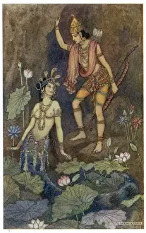 Arjuna and Nymph