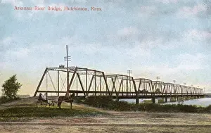 Hutchinson Prints: Arkansas River Bridge, Hutchinson, Kansas, USA