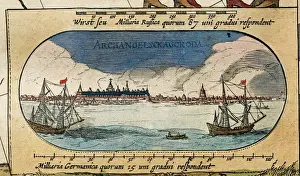 1645 Prints: Arkhangelsk, Russia. Le Theatre du Monde. 17th century