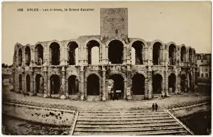 Arles Prints: Arles, France - The Grand Stair up to the Amphitheatre