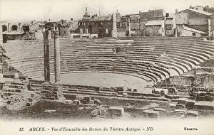 Arles, France - view over the ruins of Roman amphitheatre Arles, France - view over the ruins of Roman amphitheatre