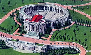 Inaugurated Collection: Arlington Memorial Ampitheatre, Virginia. Aerial view