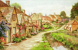 Cottages Prints: Arlington Row, Bibury, Gloucestershire