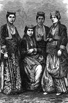 Jerkins Prints: Four Armenian ladies in traditional costume
