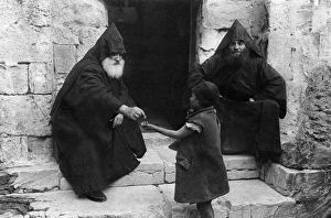 Alms Gallery: Armenian monks, Church of the Holy Sepulchre, Jerusalem