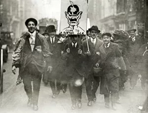 Armistice Day procession, London, 11 November 1918