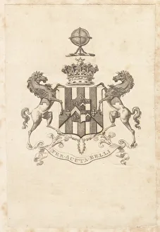 Motto Prints: Armorial bookplate of the Carpenter family, Earl of Tyrconnell