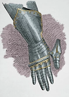 Combat Collection: Armour. Gauntlet. Engraving. Museo Militar, 1883