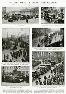Images Dated 1st March 2017: Armoured convoy of food supplies: General strike 1926