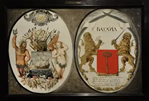 The Arms of the Dutch East India Company and of the Town of