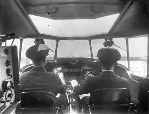 Whitworth Prints: Armstrong Whitworth AW15 Atalanta crew on flightdeck