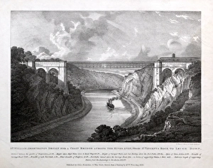 Images Dated 5th January 2017: Armstrongs design for a chain bridge across the River Avon