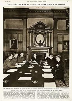 Images Dated 31st July 2018: Army Council meeting around table in War Office
