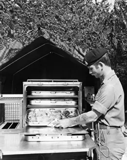 Army field kitchen at Aldershot, Hampshire