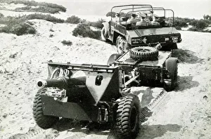 Preparations Prints: Army manoeuvres in the sand, WW2 preparations