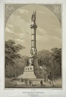 Army and Navy monument on the Boston Common, erected 1877