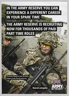 Images Dated 12th May 2015: Army Reserve recruiting poster, 2014