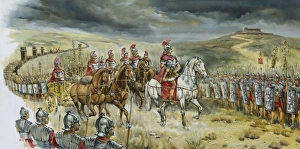 Formed Collection: Army of the Roman Empire. Officers in the review