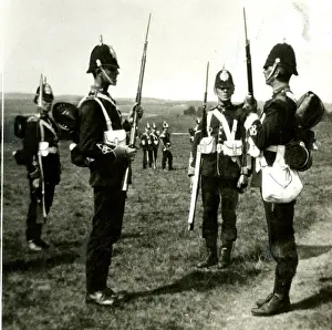 Manoeuvres Prints: Army volunteers on manoeuvres, Salisbury Plain