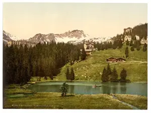 Grisons Prints: Arosa, general view, Grisons, Switzerland