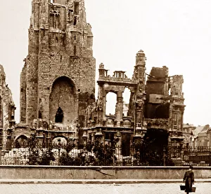 Arras Cathedral and Hotel de Ville - WW1