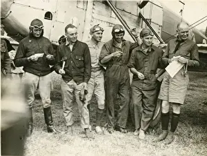 The arrival of the aircraft of the American World Fligh?