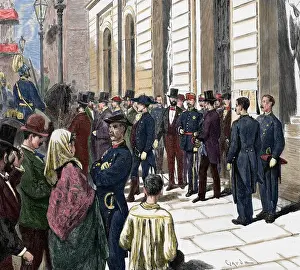 Arrival in Barcelona of General Martinez Campos (1831-1900)