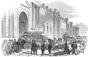 Dollars Prints: Arrival of Californian gold and Mexican dollars at the Bank